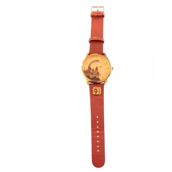 Accessories - Harry Potter Hogwarts Watch Accutime Stainless Steel Caseback Faux Leather Band